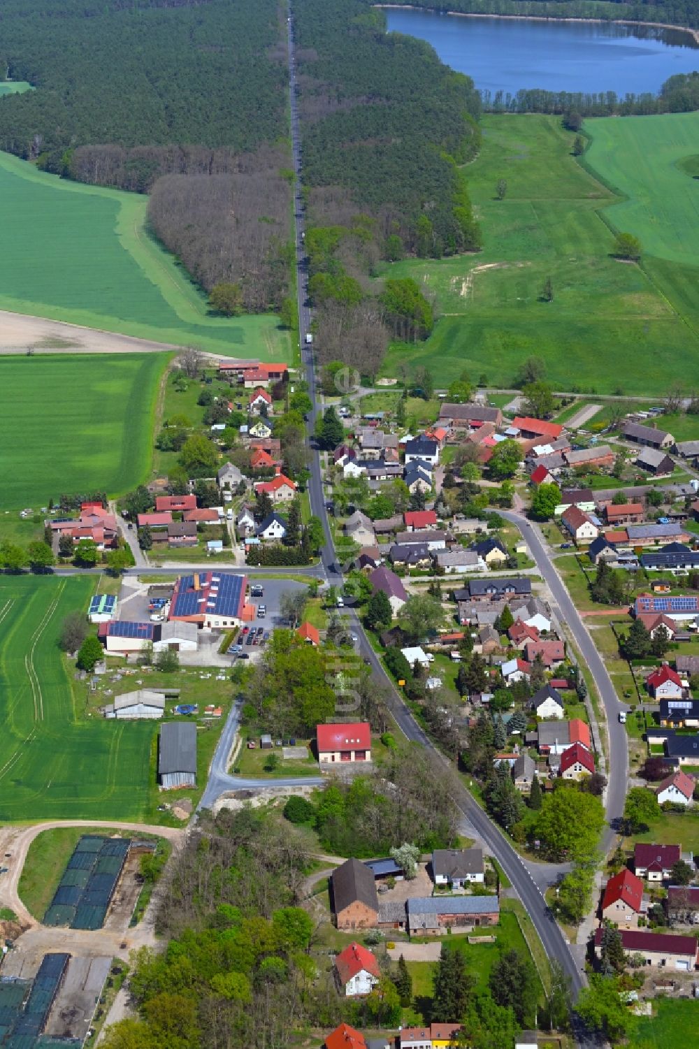 Ranzig von oben - Dorf - Ansicht in Ranzig im Bundesland Brandenburg, Deutschland