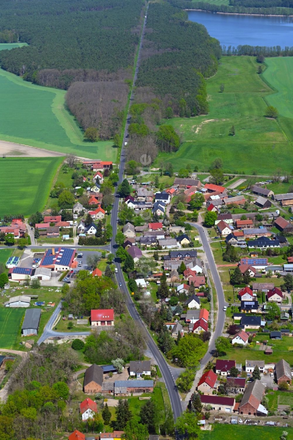 Ranzig aus der Vogelperspektive: Dorf - Ansicht in Ranzig im Bundesland Brandenburg, Deutschland