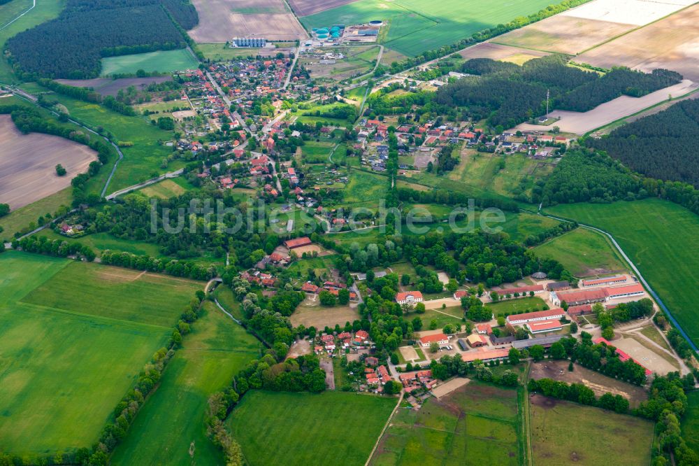 Luftaufnahme Redefin - Dorf - Ansicht von Redefin im Bundesland Mecklenburg-Vorpommern