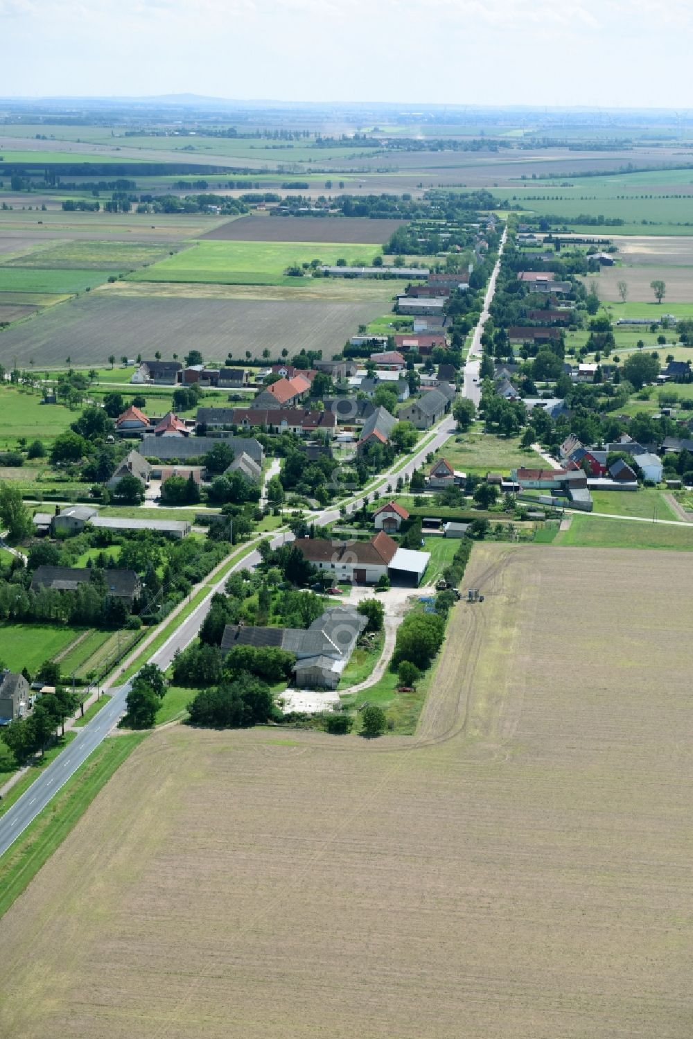 Luftbild Sachsendorf - Dorf - Ansicht in Sachsendorf im Bundesland Sachsen-Anhalt, Deutschland