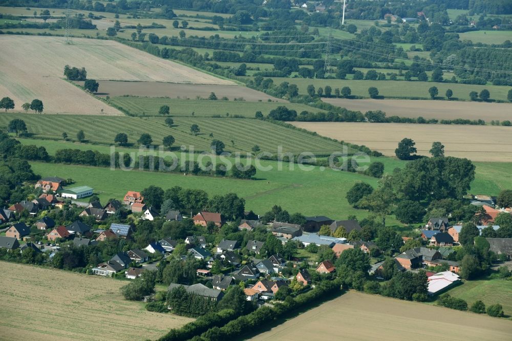 Luftaufnahme Sahms - Dorf - Ansicht von Sahms im Bundesland Schleswig-Holstein