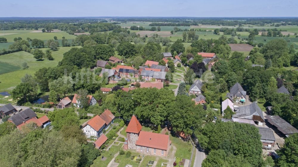 Luftaufnahme Satemin - Dorf - Ansicht in Satemin im Bundesland Niedersachsen, Deutschland