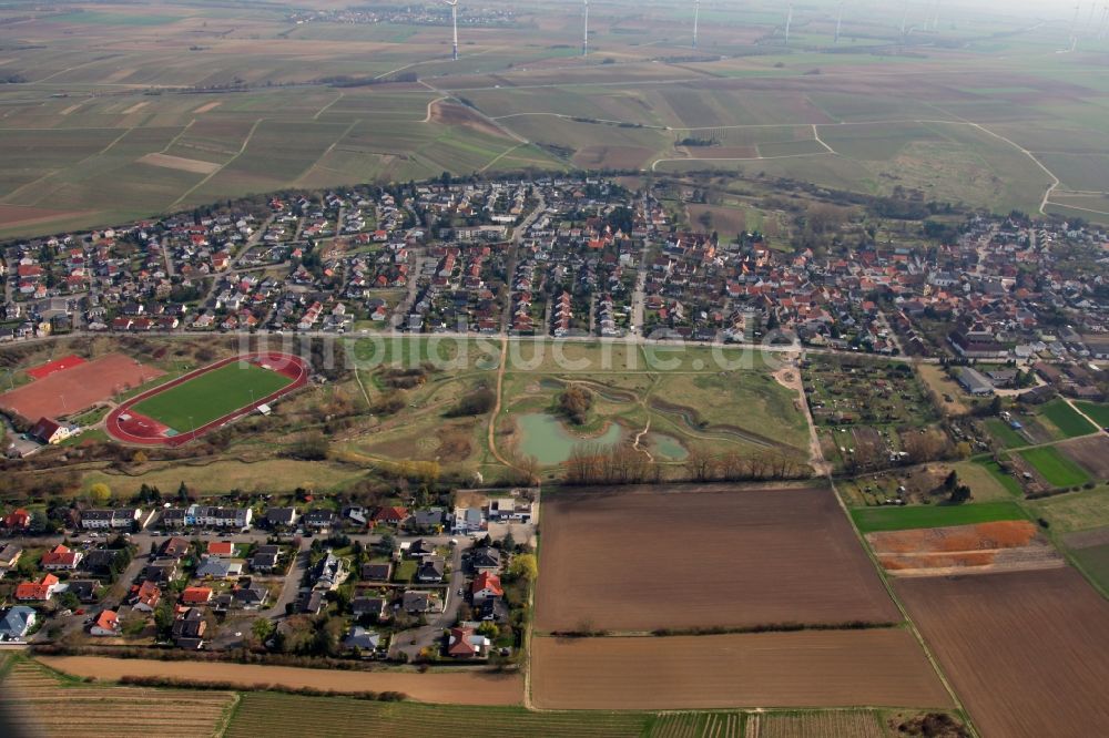 Luftbild Saulheim - Dorf - Ansicht in Saulheim im Bundesland Rheinland-Pfalz