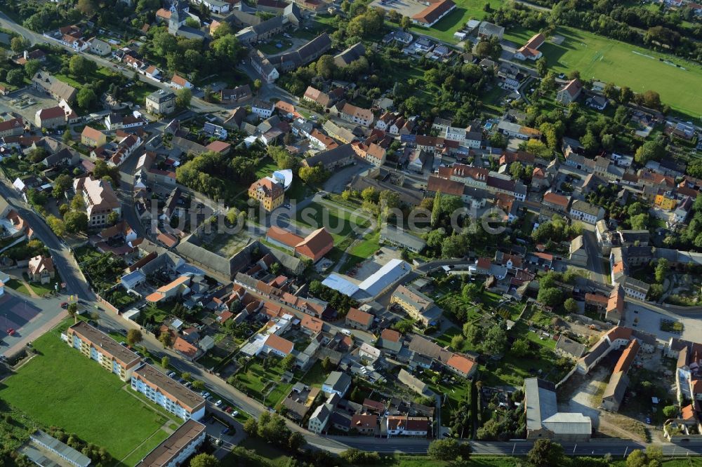 Luftbild Bad Lauchstädt - Dorf - Ansicht von Schafstädt im Bundesland Sachsen-Anhalt