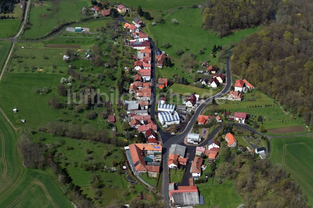 Luftaufnahme Schierschwende - Dorf - Ansicht von Schierschwende im Bundesland Thüringen