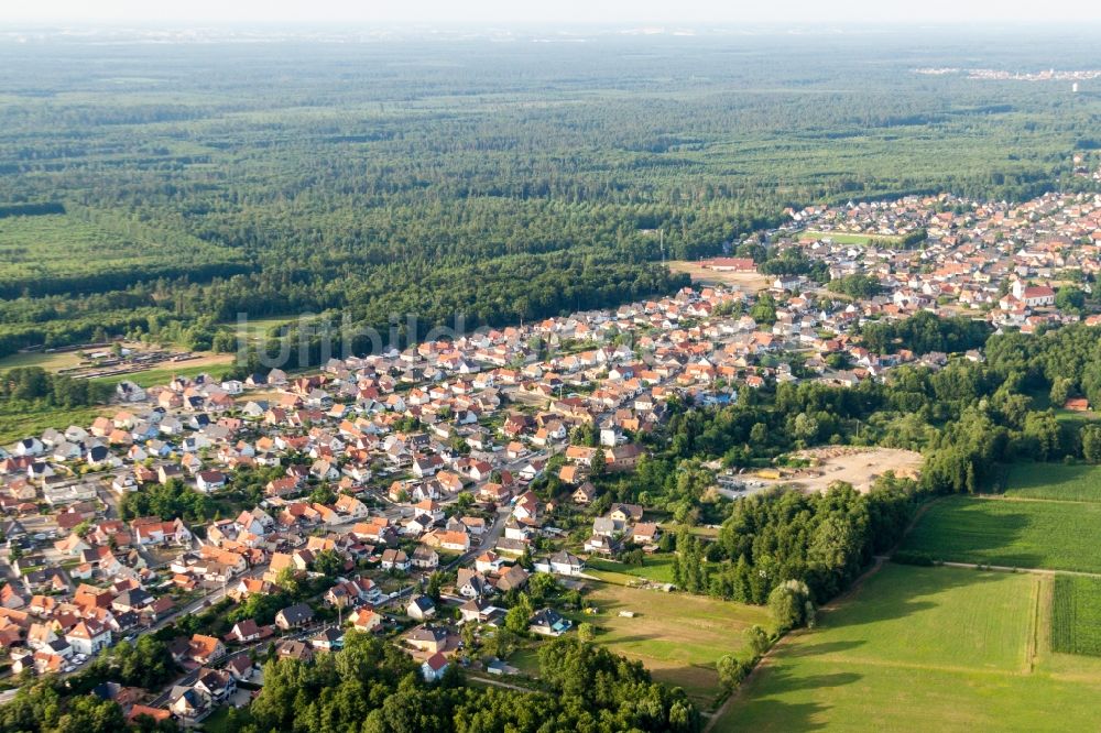 Schirrhein von oben - Dorf - Ansicht in Schirrhein in Grand Est, Frankreich