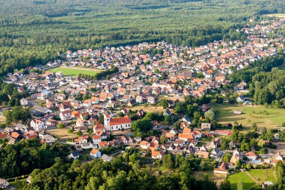 Luftbild Schirrhein - Dorf - Ansicht in Schirrhein in Grand Est, Frankreich