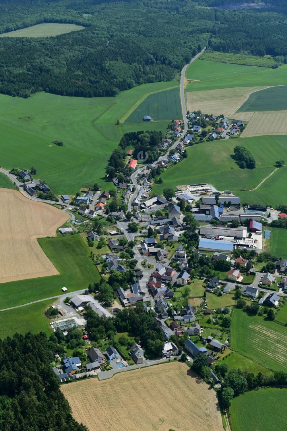 Luftbild Schlegel - Dorf - Ansicht in Schlegel im Bundesland Bayern, Deutschland