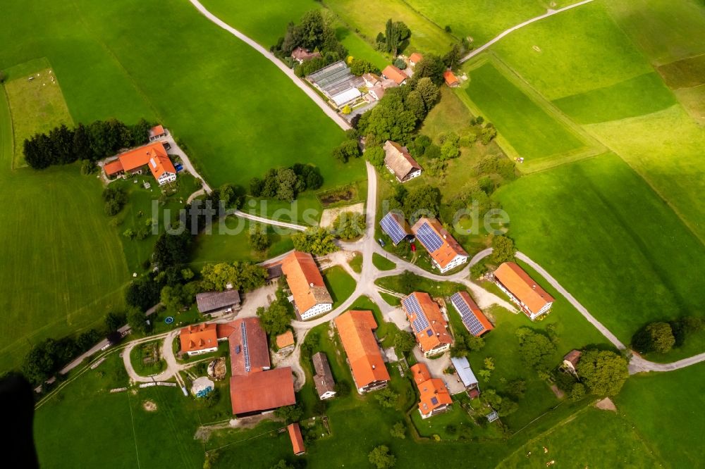 Schlitten von oben - Dorf - Ansicht in Schlitten im Bundesland Bayern, Deutschland