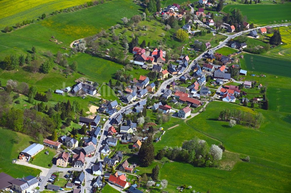 Schönberg von oben - Dorf - Ansicht in Schönberg im Bundesland Sachsen, Deutschland