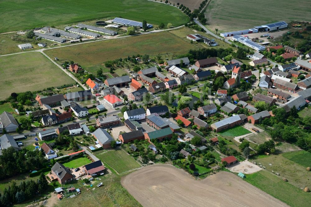 Schönermark von oben - Dorf - Ansicht in Schönermark im Bundesland Brandenburg, Deutschland