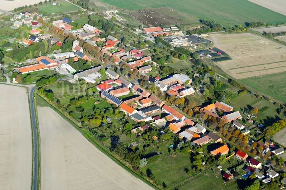 Schönhagen aus der Vogelperspektive: Dorf - Ansicht in Schönhagen im Bundesland Brandenburg, Deutschland