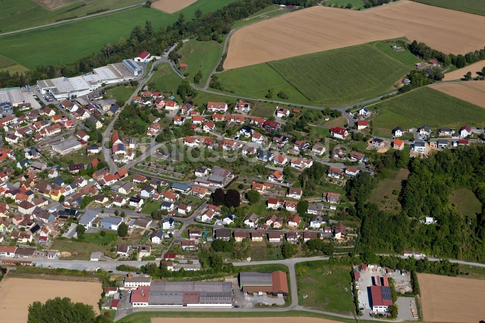 Schöntal von oben - Dorf - Ansicht in Schöntal im Bundesland Baden-Württemberg, Deutschland