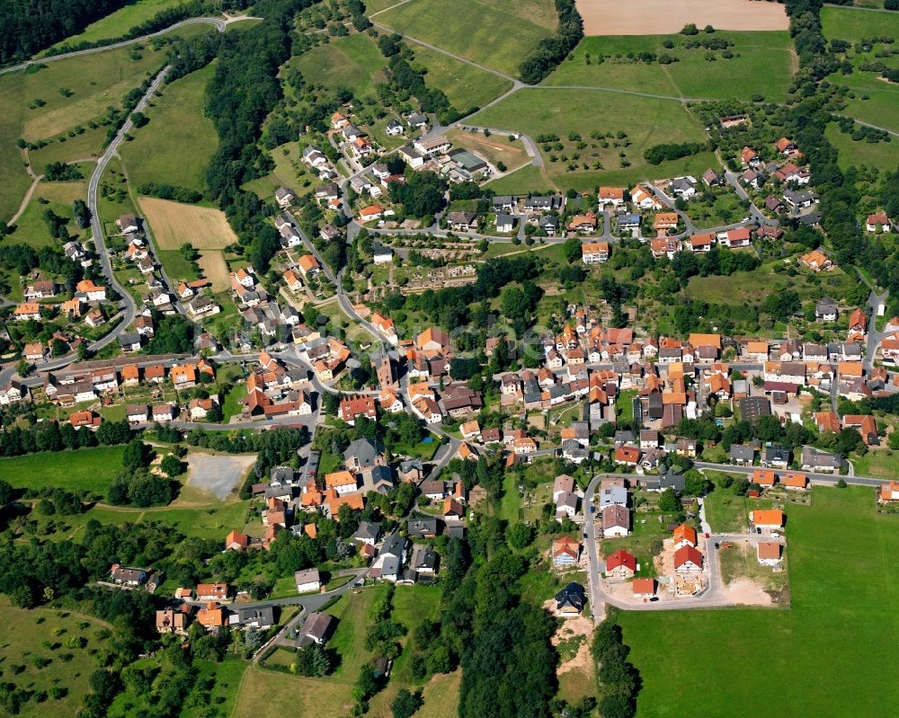 Seckmauern von oben - Dorf - Ansicht in Seckmauern im Bundesland Hessen, Deutschland