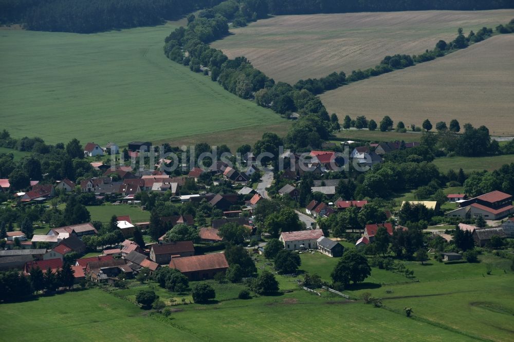 Sewekow von oben - Dorf - Ansicht von Sewekow im Bundesland Brandenburg