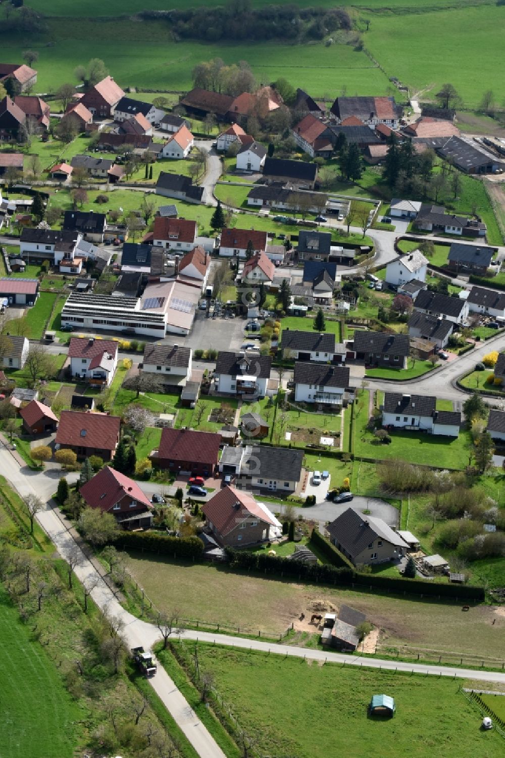 Siddessen von oben - Dorf - Ansicht von Siddessen im Bundesland Nordrhein-Westfalen