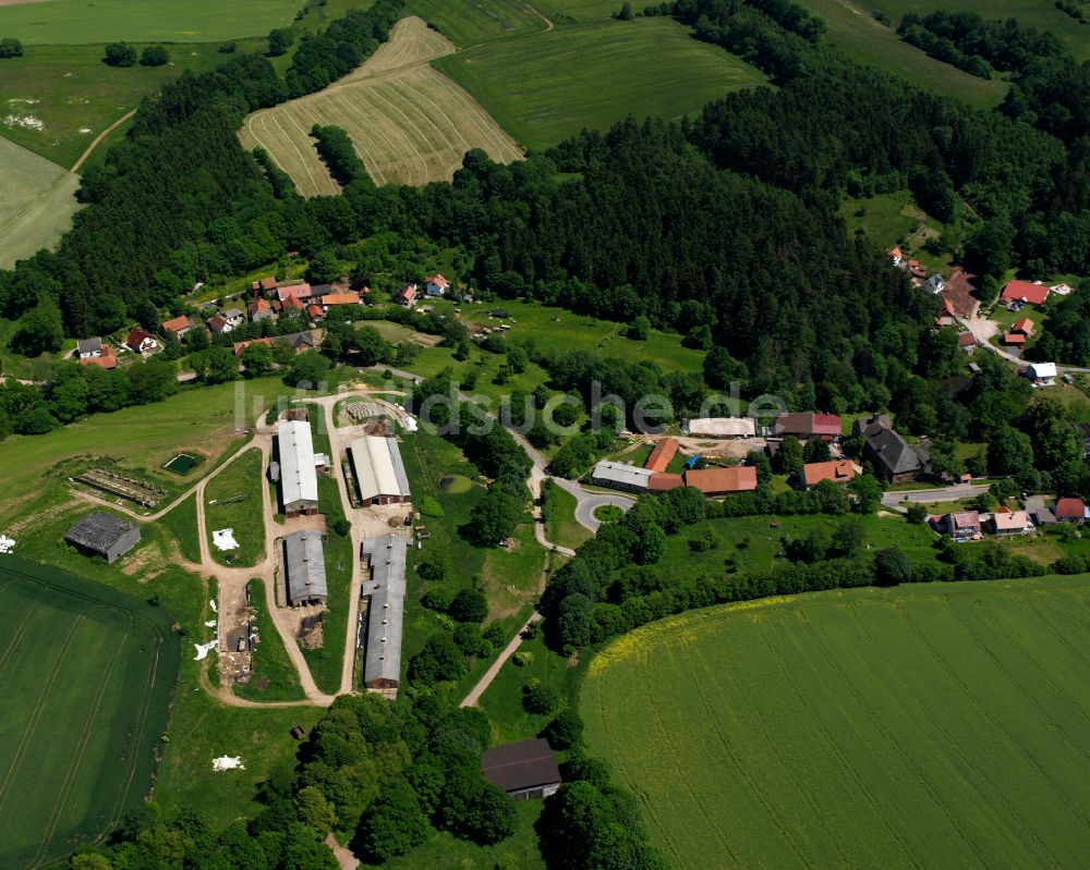 Luftaufnahme Silkerode - Dorf - Ansicht in Silkerode im Bundesland Thüringen, Deutschland