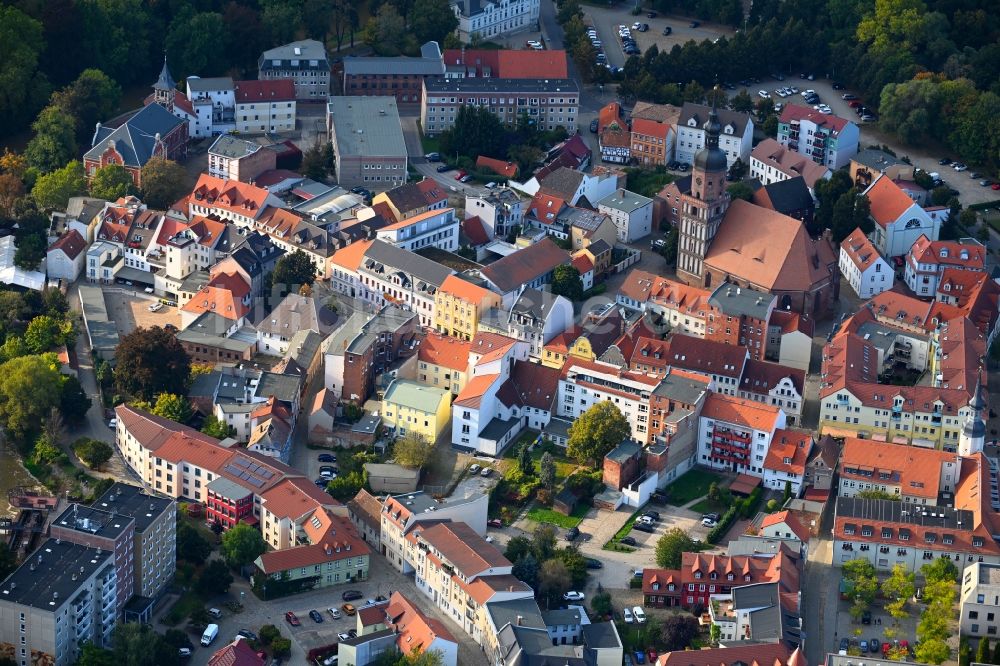 Slamen von oben - Dorf - Ansicht in Slamen im Bundesland Brandenburg, Deutschland