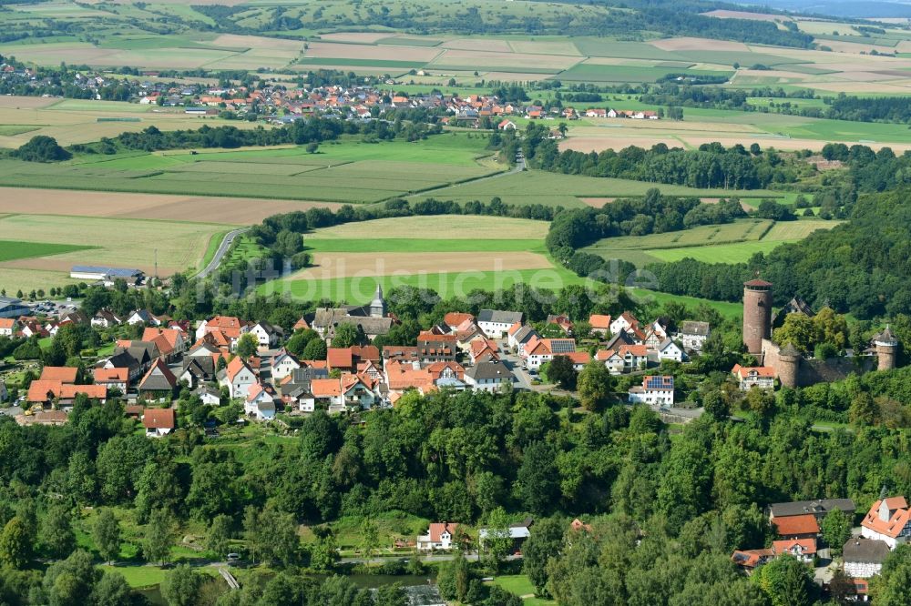 Luftaufnahme Stammen - Dorf - Ansicht in Stammen im Bundesland Hessen, Deutschland