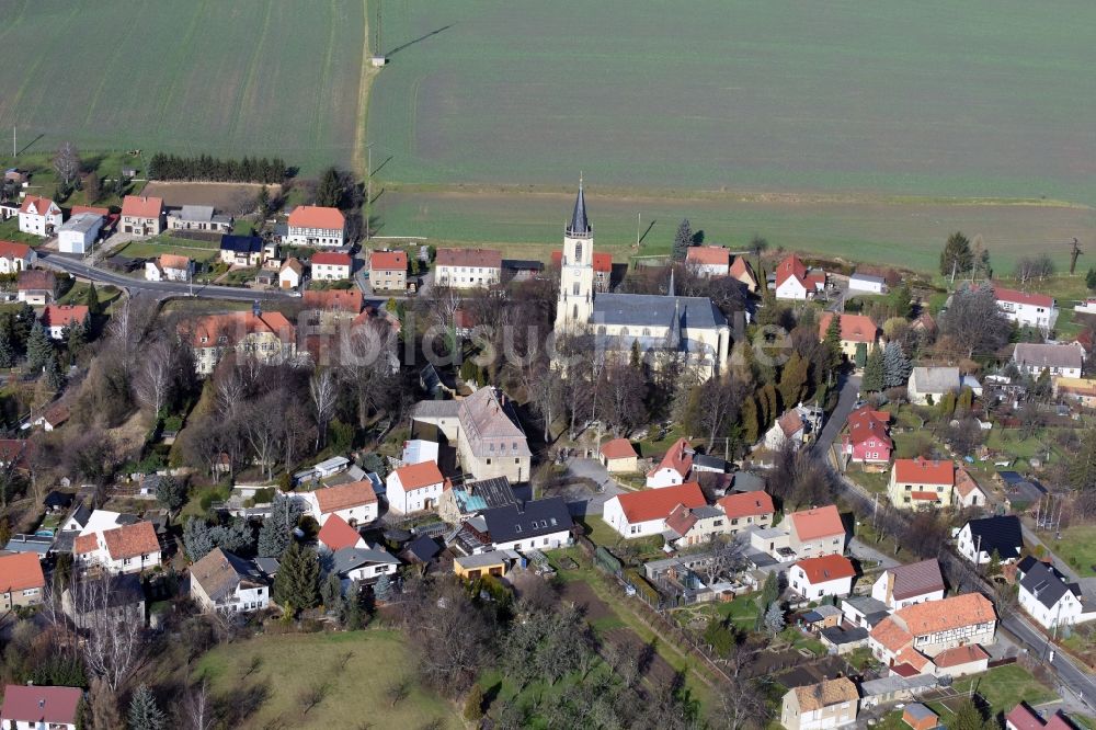 Luftaufnahme Stauchitz - Dorf - Ansicht von Staucha im Bundesland Sachsen