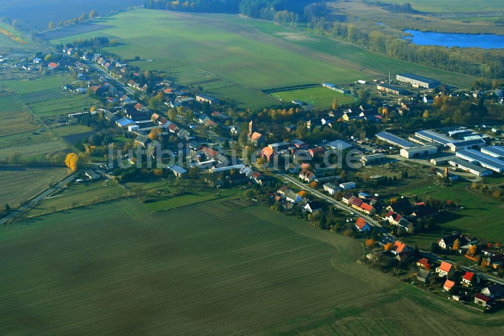 Storkow von oben - Dorf - Ansicht in Storkow im Bundesland Brandenburg, Deutschland