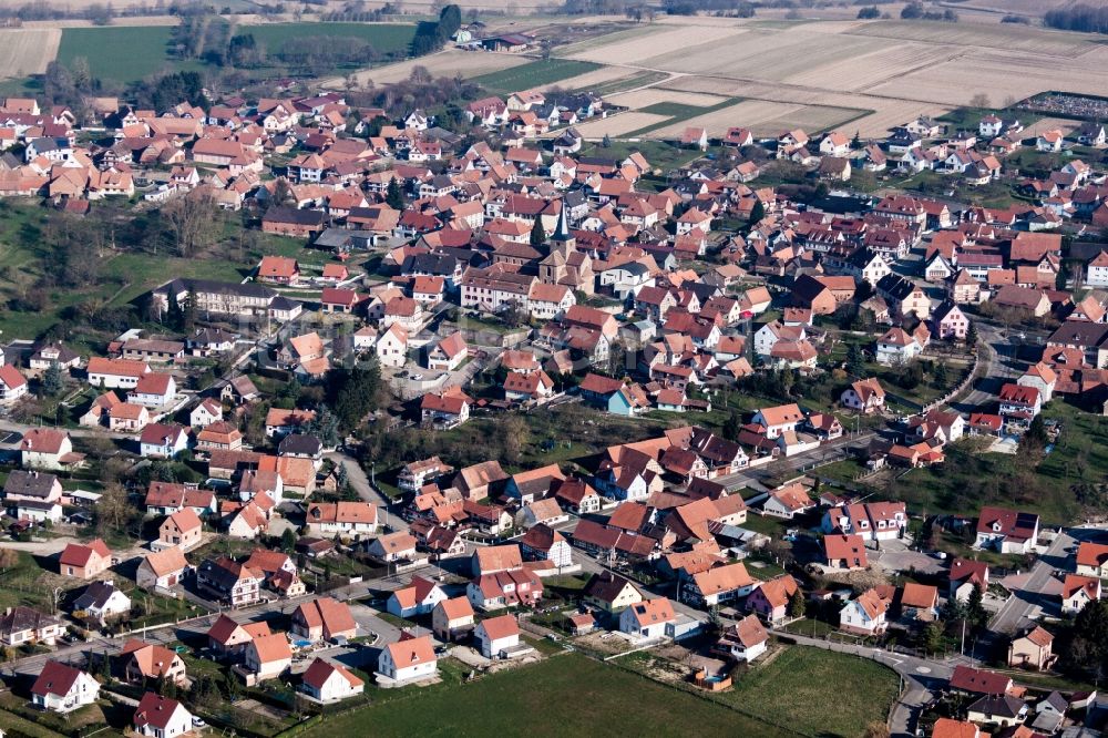 Luftaufnahme Surbourg - Dorf - Ansicht in Surbourg in Grand Est, Frankreich