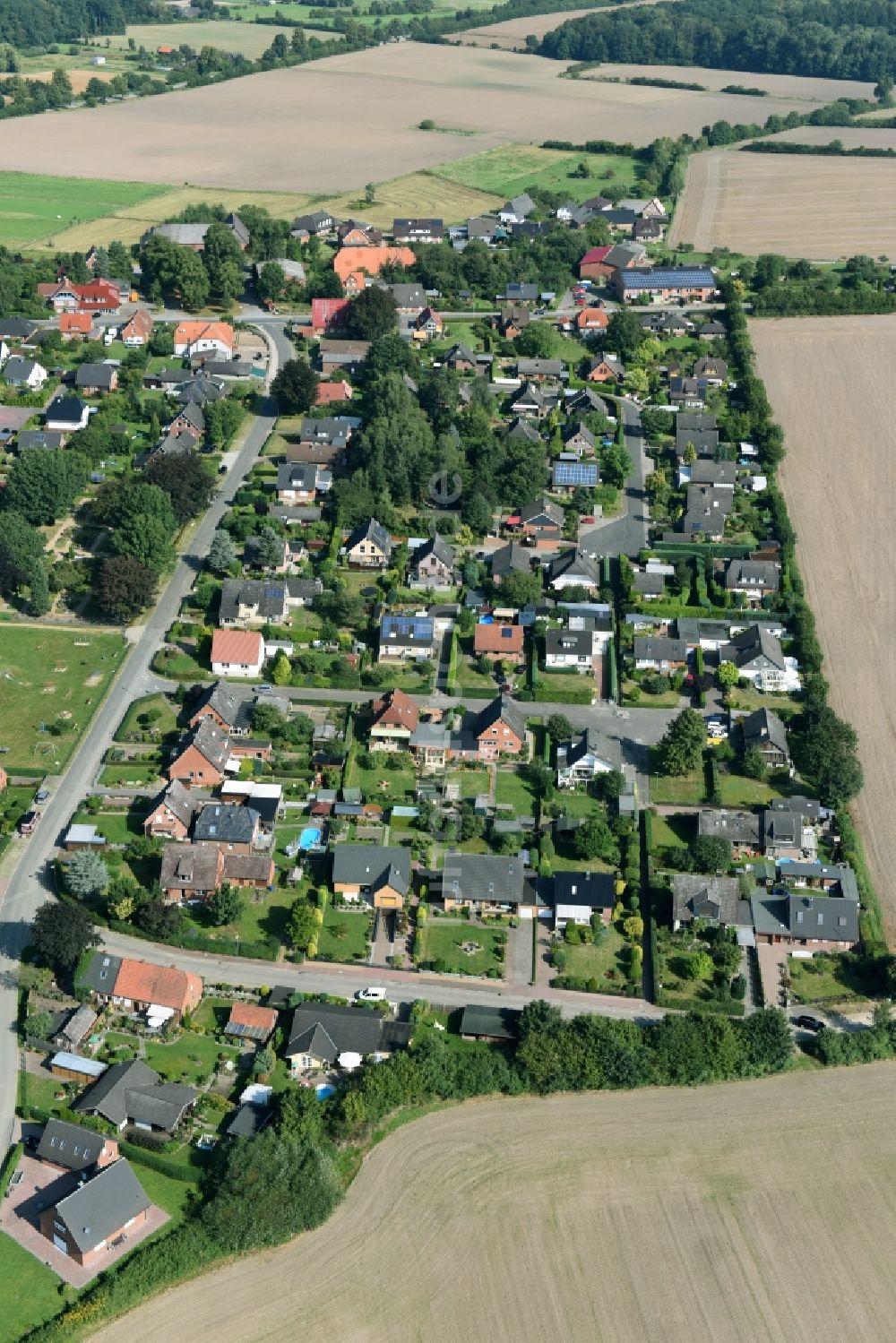 Luftaufnahme Talkau - Dorf - Ansicht von Talkau im Bundesland Schleswig-Holstein