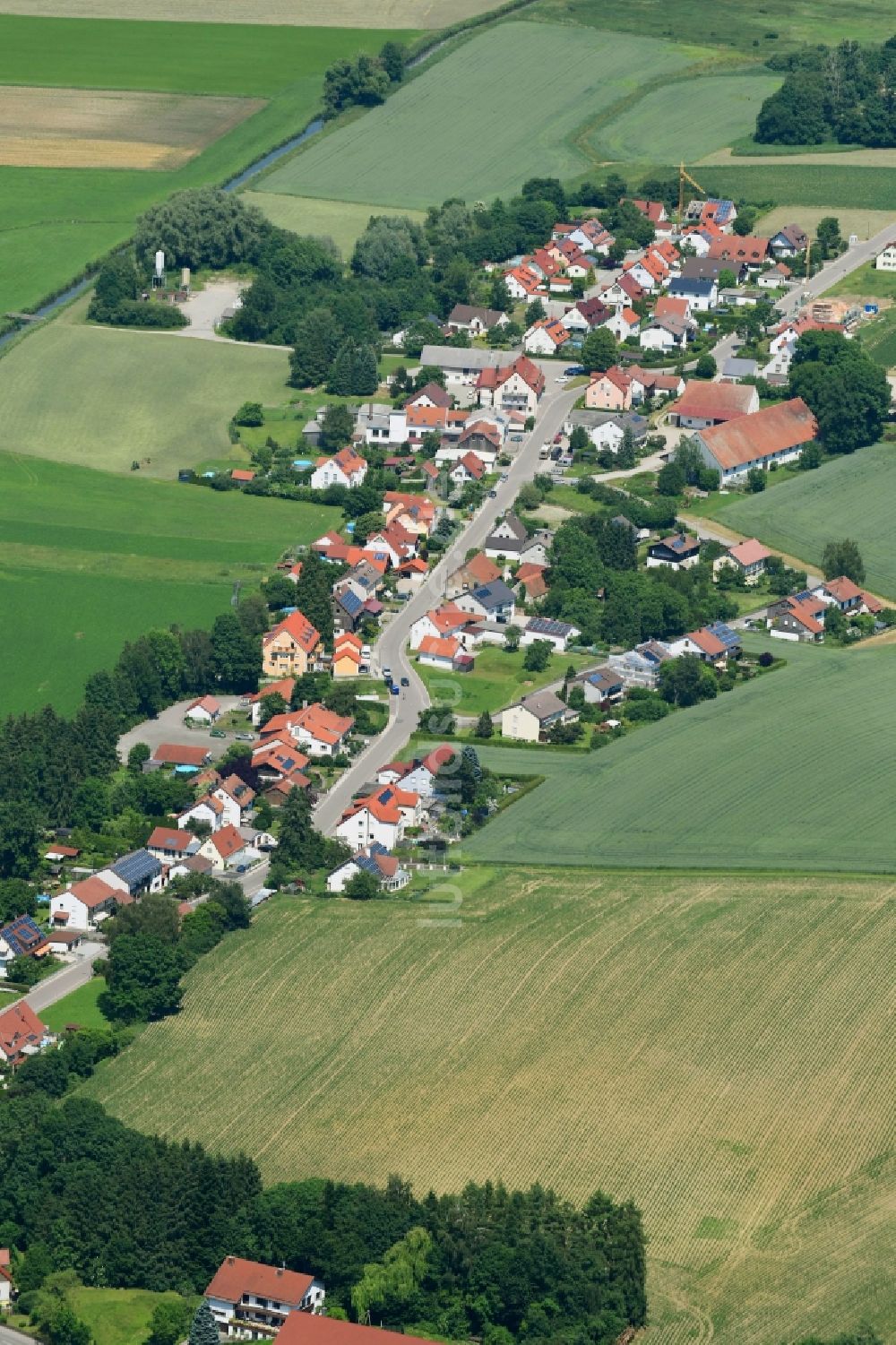 Taxa von oben - Dorf - Ansicht in Taxa im Bundesland Bayern, Deutschland