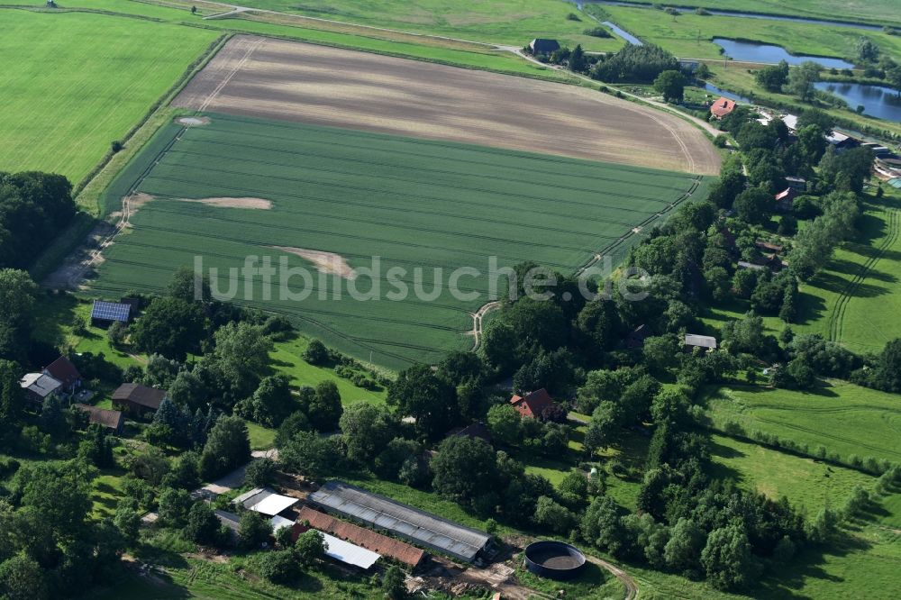 Teldau aus der Vogelperspektive: Dorf - Ansicht von Teldau im Bundesland Mecklenburg-Vorpommern