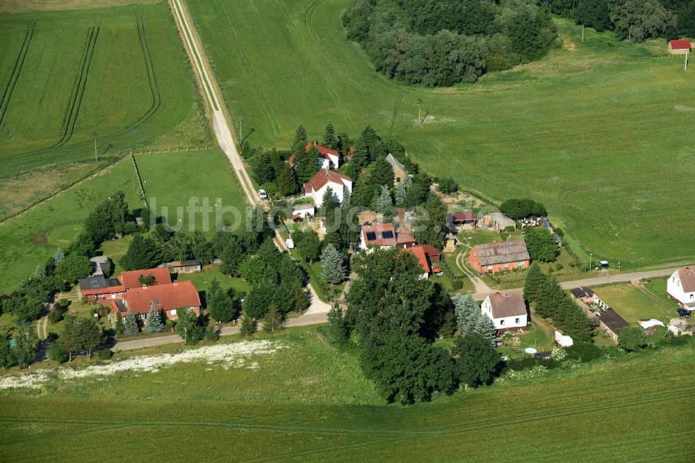 Luftbild Teldau - Dorf - Ansicht von Teldau im Bundesland Mecklenburg-Vorpommern