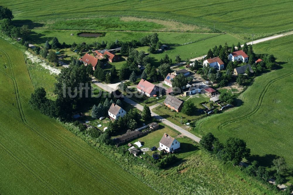 Luftaufnahme Teldau - Dorf - Ansicht von Teldau im Bundesland Mecklenburg-Vorpommern