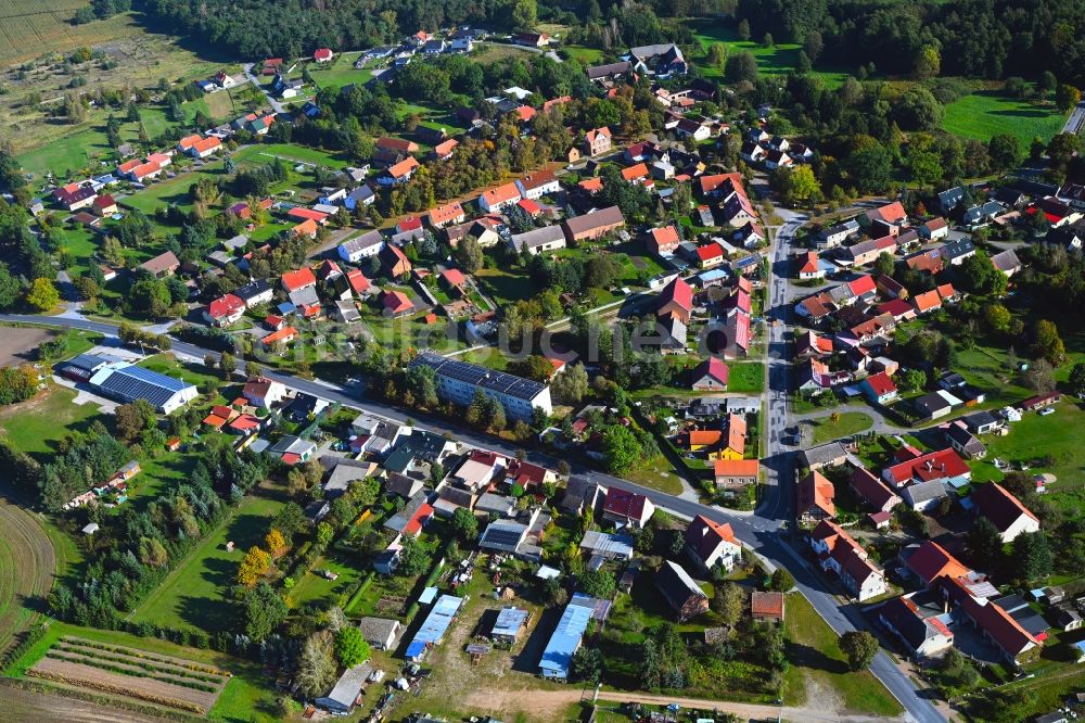 Luftaufnahme Temnitzquell - Dorf - Ansicht in Temnitzquell im Bundesland Brandenburg, Deutschland