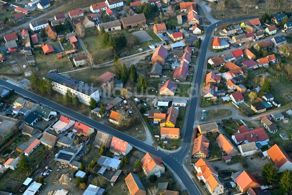 Temnitzquell aus der Vogelperspektive: Dorf - Ansicht in Temnitzquell im Bundesland Brandenburg, Deutschland