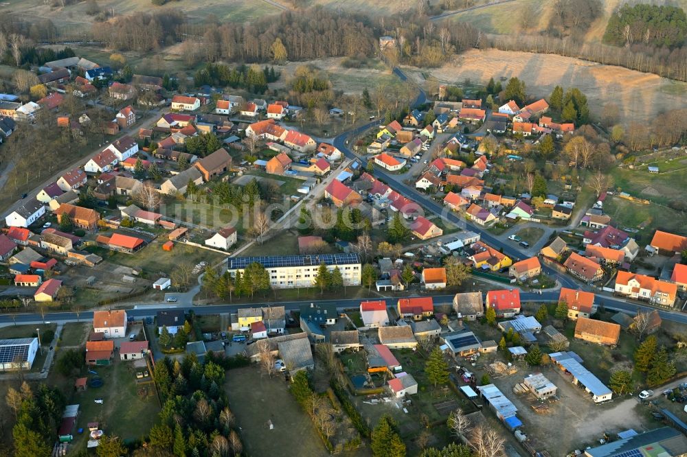 Luftaufnahme Temnitzquell - Dorf - Ansicht in Temnitzquell im Bundesland Brandenburg, Deutschland