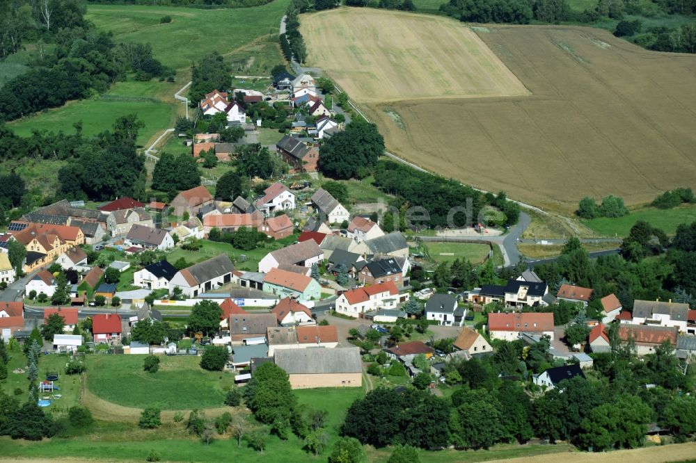 Tiefensee aus der Vogelperspektive: Dorf - Ansicht von Tiefensee im Bundesland Sachsen