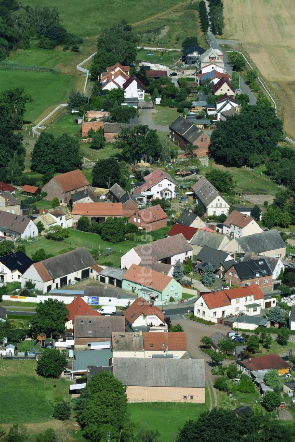 Luftbild Tiefensee - Dorf - Ansicht von Tiefensee im Bundesland Sachsen