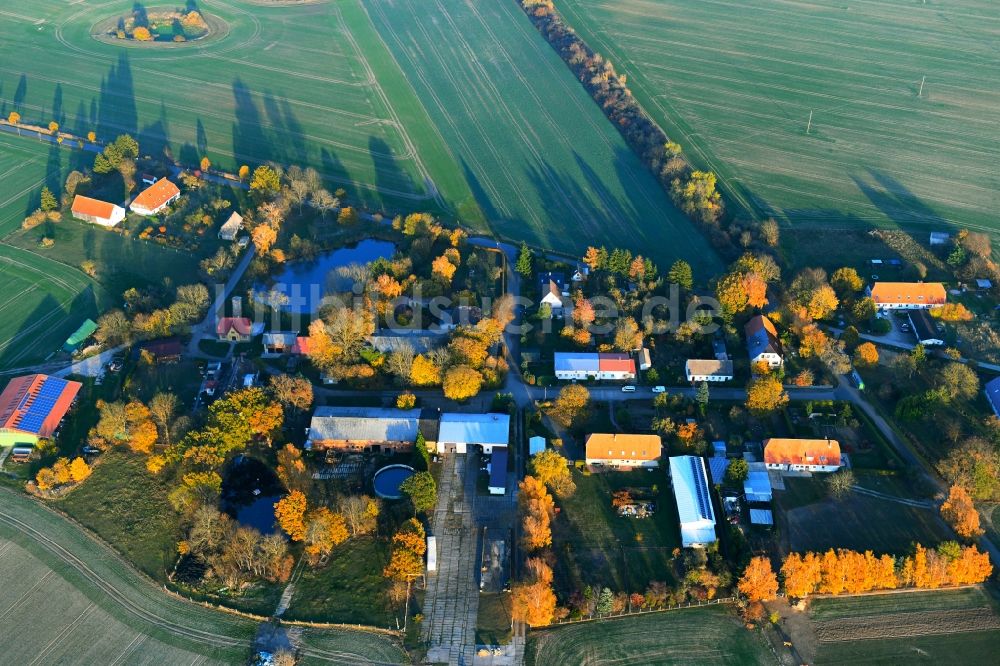 Trostfelde von oben - Dorf - Ansicht in Trostfelde im Bundesland Mecklenburg-Vorpommern, Deutschland