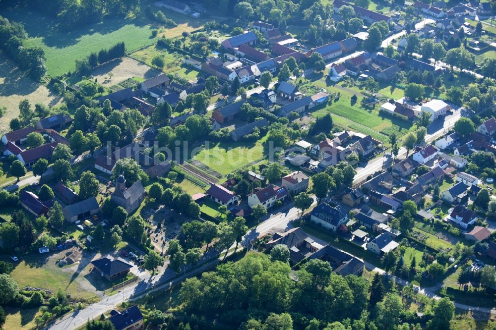 Luftaufnahme Uckro - Dorf - Ansicht in Uckro im Bundesland Brandenburg, Deutschland