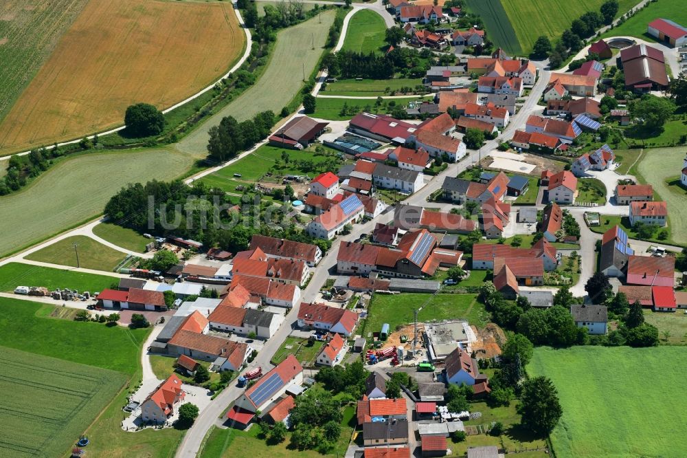 Luftbild Unterbissingen - Dorf - Ansicht in Unterbissingen im Bundesland Bayern, Deutschland