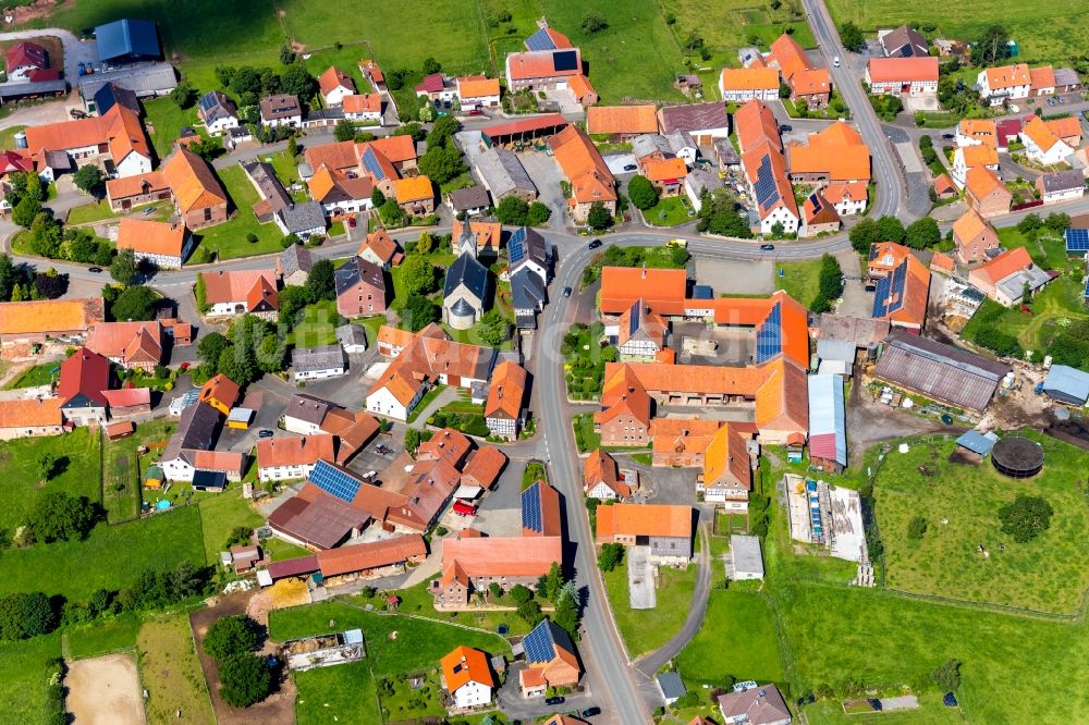 Luftbild Vasbeck - Dorf - Ansicht in Vasbeck im Bundesland Hessen, Deutschland