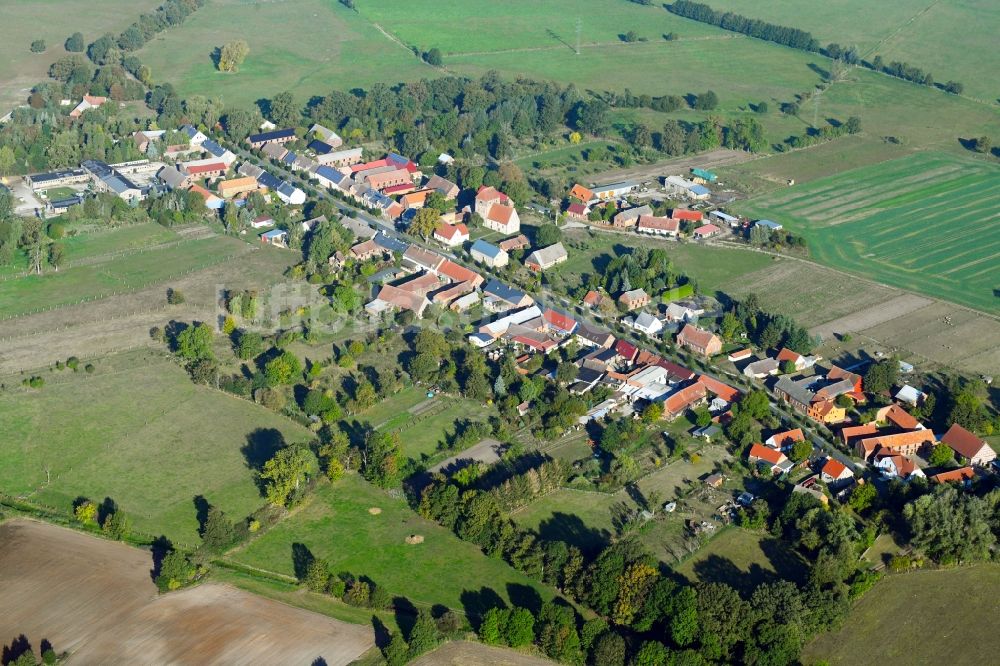 Vehlin aus der Vogelperspektive: Dorf - Ansicht in Vehlin im Bundesland Brandenburg, Deutschland