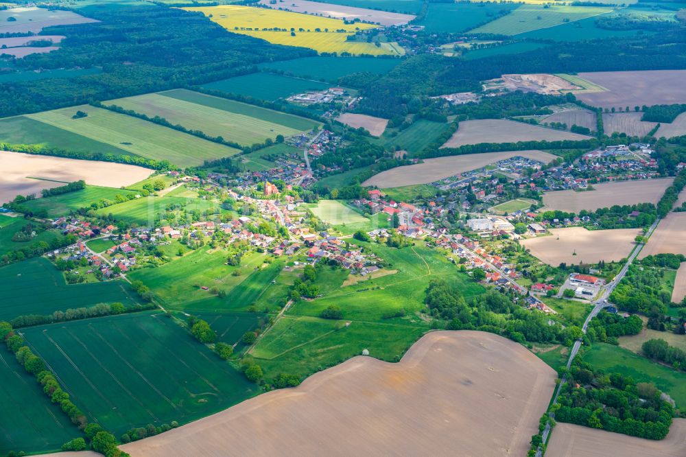 Vellahn von oben - Dorf - Ansicht von Vellahn im Bundesland Mecklenburg-Vorpommern