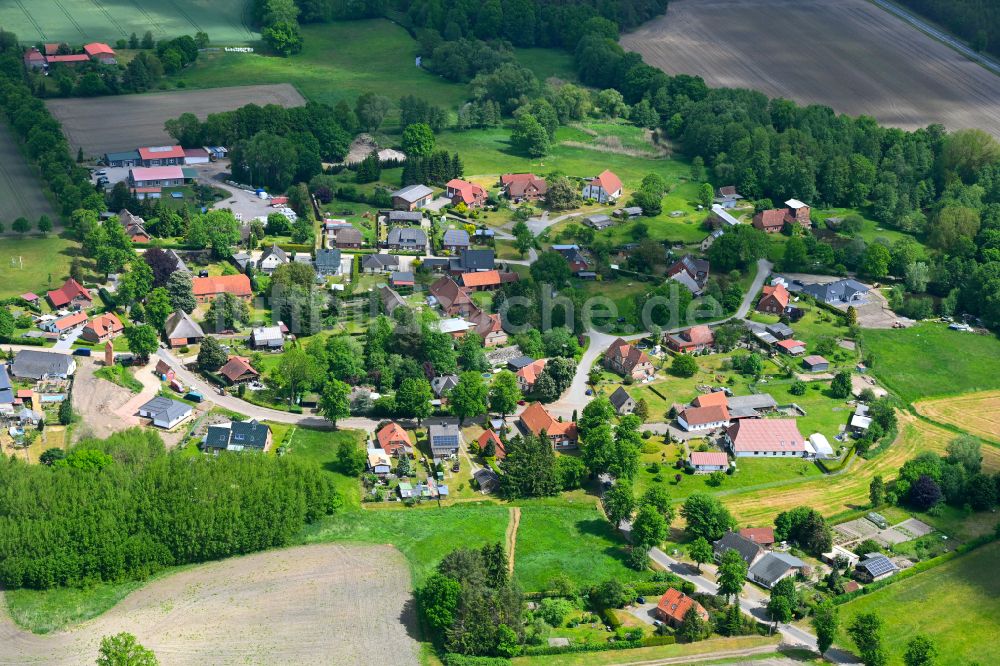 Viez aus der Vogelperspektive: Dorf - Ansicht in Viez im Bundesland Mecklenburg-Vorpommern, Deutschland