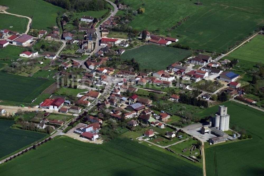 Ville-sur-Terre von oben - Dorf - Ansicht von Ville-sur-Terre in Alsace-Champagne-Ardenne-Lorraine, Frankreich