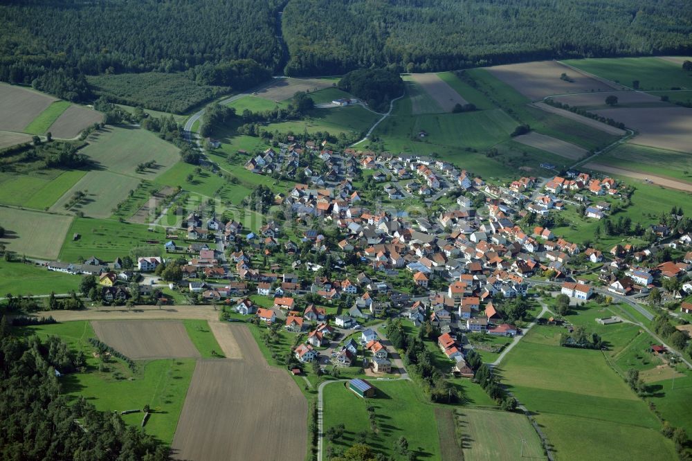 Luftaufnahme Burkardroth - Dorf - Ansicht von Waldfenster im Bundesland Bayern