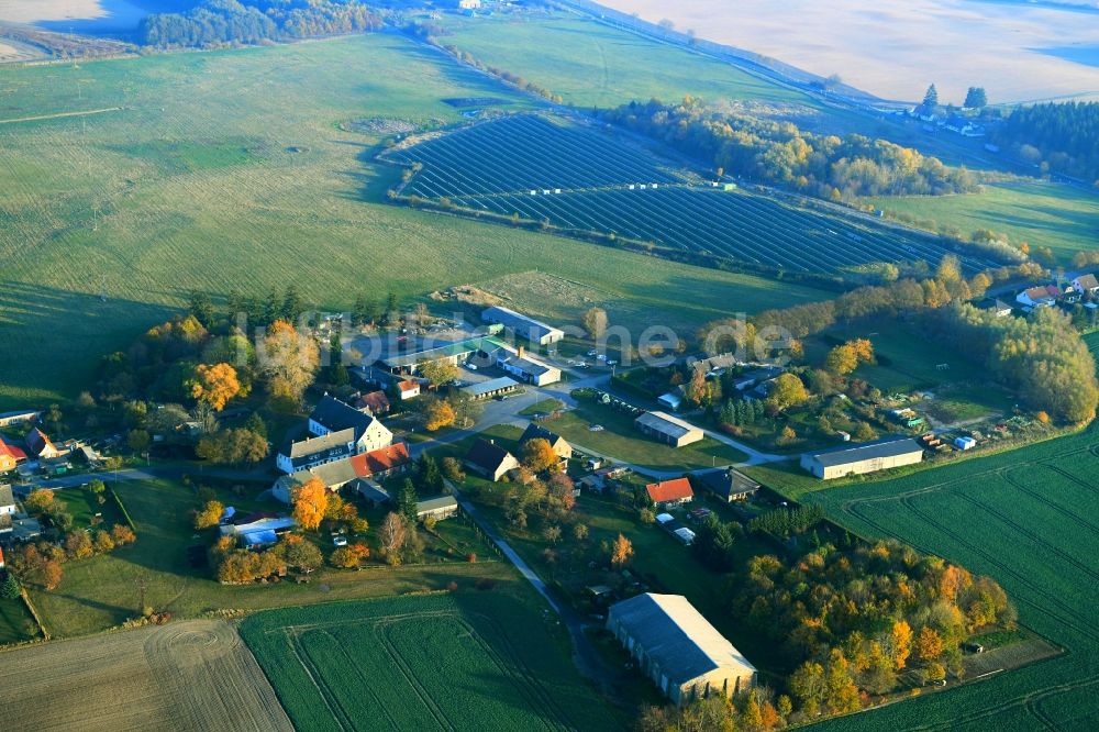 Warrenzin aus der Vogelperspektive: Dorf - Ansicht in Warrenzin im Bundesland Mecklenburg-Vorpommern, Deutschland