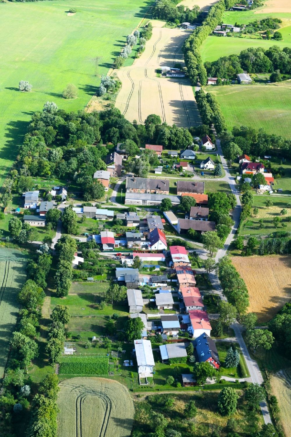 Luftaufnahme Wendemark - Dorf - Ansicht in Wendemark im Bundesland Brandenburg, Deutschland