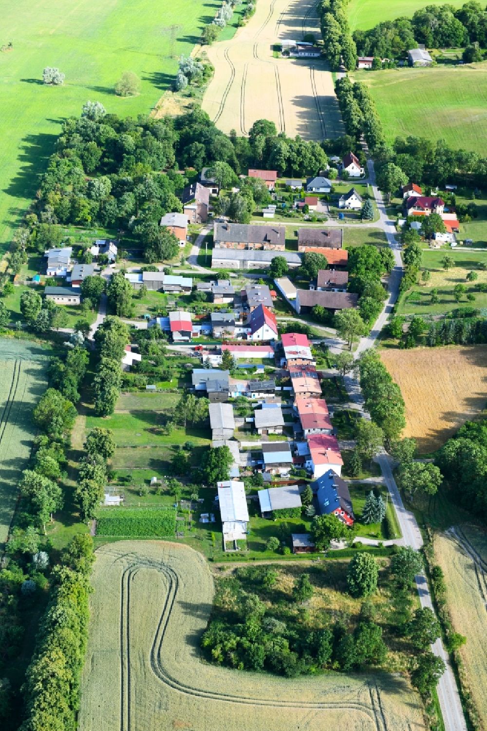 Wendemark von oben - Dorf - Ansicht in Wendemark im Bundesland Brandenburg, Deutschland