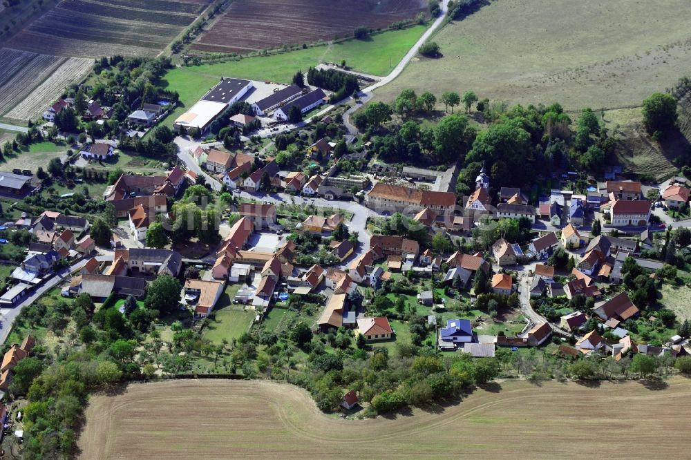 Wickerode von oben - Dorf - Ansicht in Wickerode im Bundesland Sachsen-Anhalt, Deutschland