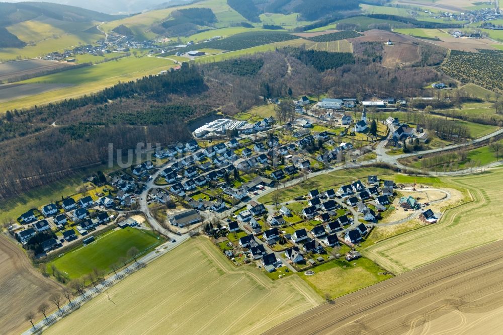 Luftbild Wormbach - Dorf - Ansicht in Wormbach im Bundesland Nordrhein-Westfalen, Deutschland